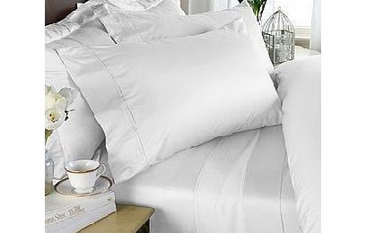 Egyptian Linens Egptian Bedding 1200-Thread-Count Egyptian Cotton 1200Tc 4 Piece Bed Sheet Set, King, White Solid 1200 Tc