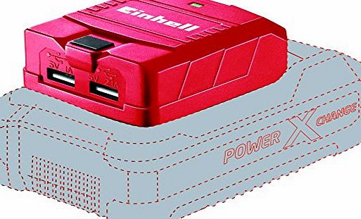 Einhell 4514120 TE-CP 18 Li 18 V Li-Ion Solo Power X-Change USB Charger - Red