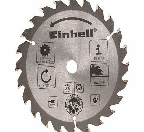 Einhell Circular Saw Blade 165 x 16mm x 24t EIN4502140
