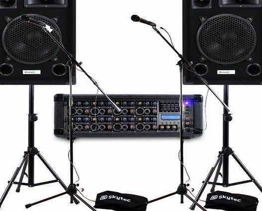 Ekho 10`` Speakers   Stands   Mixer Amp   Karaoke DJ Microphones System 800W