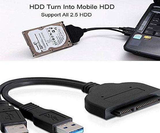 EkoBuy USB 3.0 to 2.5 inch SATA III Hard Drive / SSD Adapter Cable Backward USB 2.0 Compatible