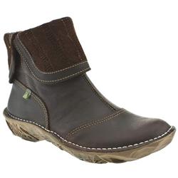 Female En Nasca Fold Down Collar Boot Leather Upper Casual in Brown
