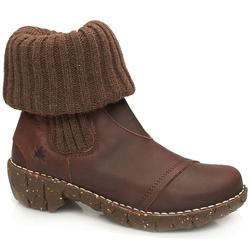 Female En Yggdrasil Sock Boot Leather Upper Casual in Brown
