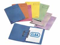Elba Spirosort pink foolscap files with two