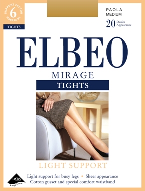 Elbeo Ladies 1 Pair Elbeo Mirage Light Support Tights In 5 Colours Noblesse