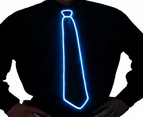 Electric Styles UK Light Up Tie - Novelty Necktie for Men (Aqua)