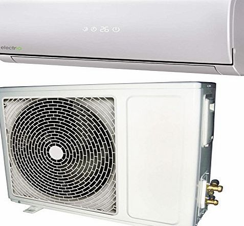 ElectrIQ 12000 BTU Panasonic powered easy-fit DC Inverter Wall Split Air Conditioner with 5 meters pipe kit - Wall Mounted Air Conditioning Unit with 5 years warranty