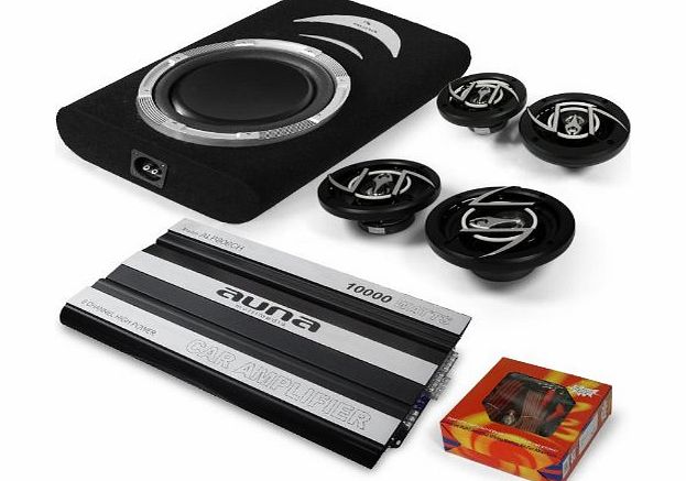 Electronic-Star 4.1 ``Suzuka`` HiFi In Car Audio Amplifier Speaker Under seat Subwoofer Set