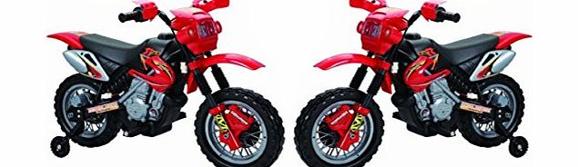 New Rechargeable RED Ride on Kids Motocross Electric Scrambler Motorbike 6V Battery Operated Electric Bike