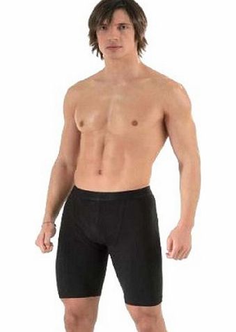 elegance1234 2 PACK MENS SUPERB QUALITY SOFT COTTON LONG BOXER SHORTS- (X-Large, Black)