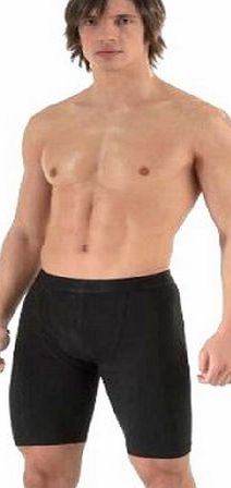 elegance1234 2 PACK MENS SUPERB QUALITY SOFT COTTON LONG BOXER SHORTS (XXXX-Large, Black)