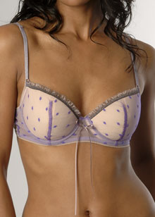 Elegantly Scant Fever spot mesh padded bra