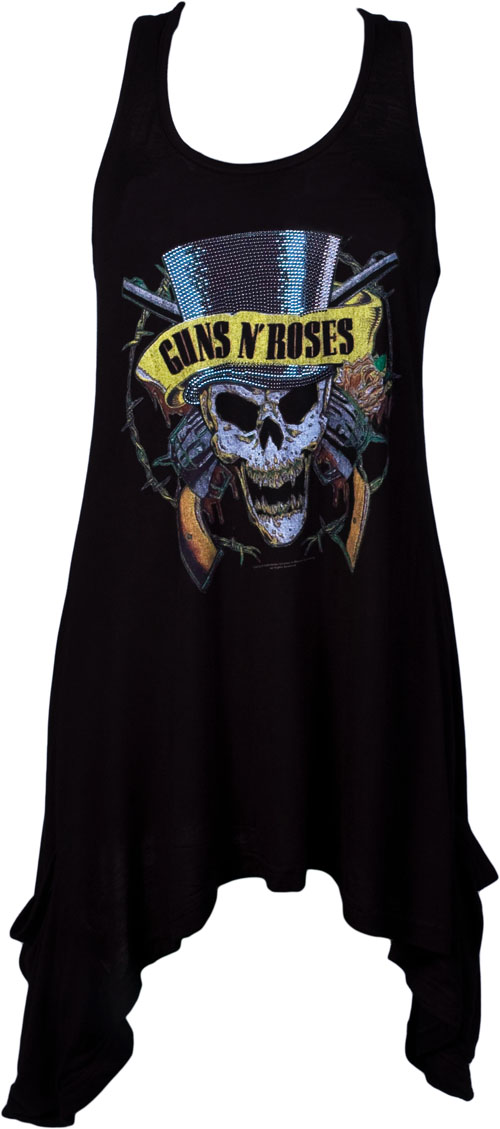 Ladies Guns and Roses Pocket Vest Dress from