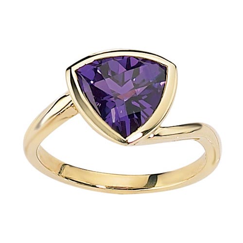 Created Alexandrite Ring In 9 Carat Yellow Gold By Elements