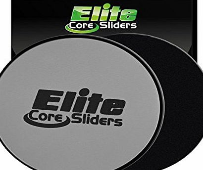 Elite sportz equipment Core Exercise Sliders - 2 Dual Sided Gliding Discs for Carpet and Hard Floors - Silver