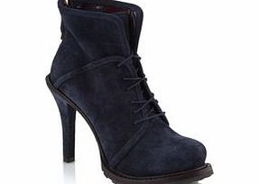 Base suede ankle boots in navy