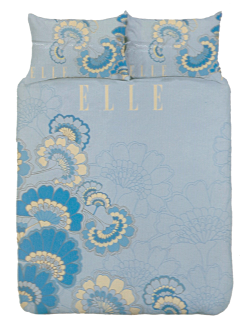 Elle Fleur Blue Single Size Duvet Cover and pillowcase Bedding