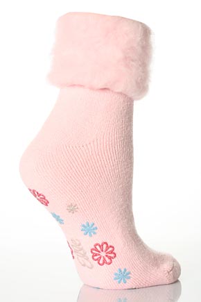 Ladies 1 Pair Elle Cosy Soft Slipper Sock In 8 Colours Cream