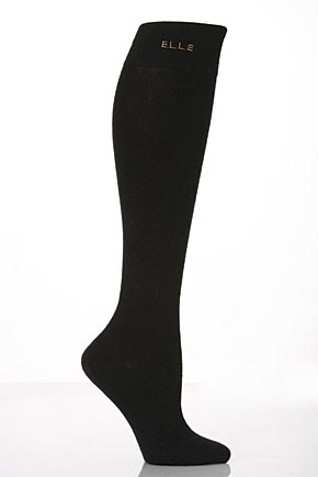 Elle Ladies 1 Pair Elle Soft Angora Knee High With Comfort Cuff In 3 Colours Black