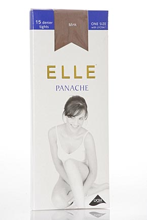 Elle Ladies 1 Pair Elle Tights 15 Denier with Lycra In 11 Colours Barely Black