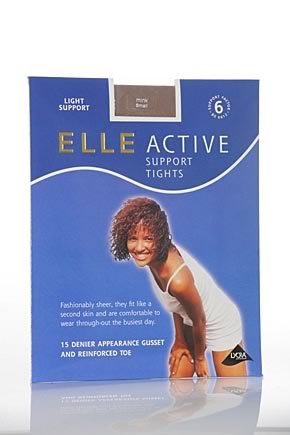 Elle Ladies 1 Pair Elle Tights Factor 6 Light Support In 5 Colours Barely Black