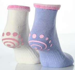 Elle Ladies 2 Pair Elle Bamboo Trainer Liners With Roll Cuff And Grip in 2 Colours Pink / Cream