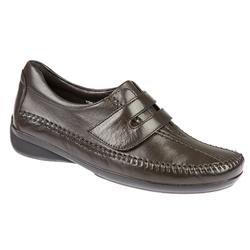 Elmdale Female YORK1007FP Leather Upper Leather Lining Casual Shoes in Black, Brown, Navy, Red