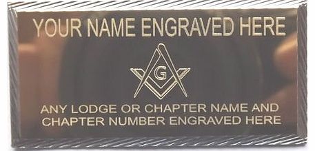 MASONIC CASE NAME PLATE ENGRAVED WITH LODGE No & NAME