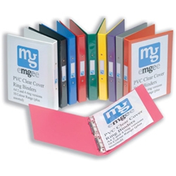 A4 Clearcover 4 ring binders Blue (Pack 10)