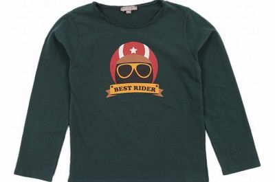 Best Rider helmet t-shirt Chrome green `8