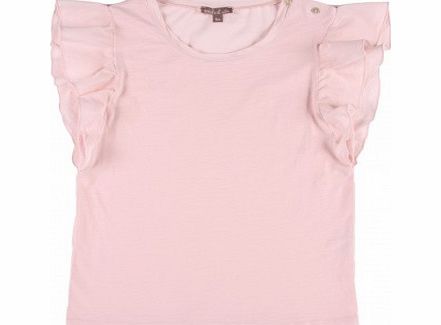 Emile et Ida Frill Sleeve Blouse Pale pink `2 years,4 years,6