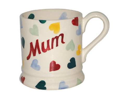 Polka Hearts Mum Half Pint Mug