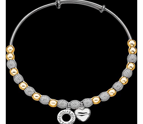 Emozioni Yellow Gold and Silver Ula Bangle DC099