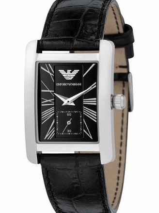 Classic Collection Womens Quartz Watch with Black Dial Analogue Display and Black Leather Strap AR0144