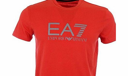 Emporio Armani EA7 by Emporio Armani Train Regular Fit Big Logo Red T-Shirt S