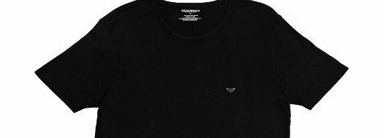 Emporio Armani Intimates Cotton Crew 3 Pack Mens T-Shirt Black Large