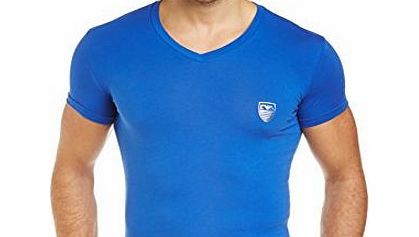 Emporio Armani Intimates Mens X-Mas Stretch Cotton T-Shirt, Royal Blue, Large