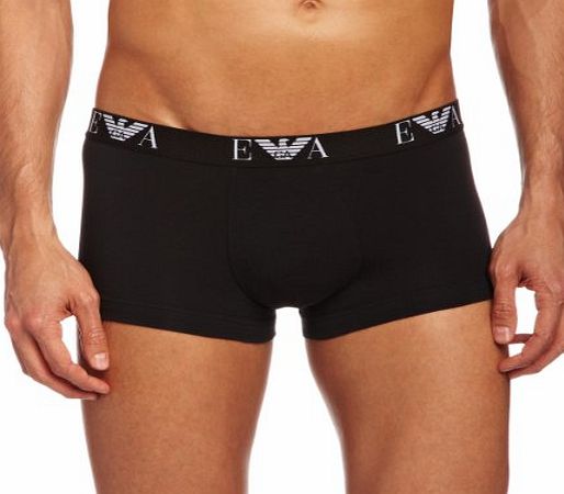 Emporio Armani Intimates Stretch 2-Pack Without Fly Mens Trunks Black X-Large