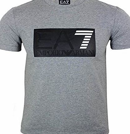 Emporio Armani Mens Emporio Armani EA7 Mens Block Logo T-Shirt in Grey - M