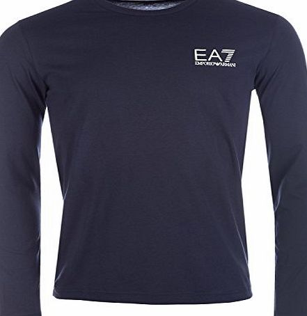 Emporio Armani Mens Emporio Armani EA7 Mens Long Sleeve T-Shirt in Navy - XL