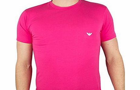 Emporio Armani Mens Logo Crew Neck T-Shirt, Pink, X-Large