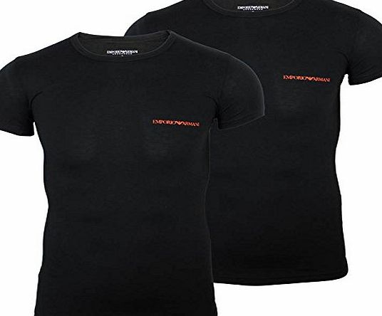Emporio Armani Two Pack of Crew Neck T-Shirts XL Blue amp; Black