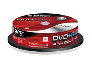 DVD RW 4,7GB 4X - Spindle of 10 Discs