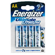 Lithium AA 4 Pack Batteries