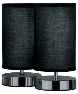 Energy Efficient Pair of Black Minster Table Lamps
