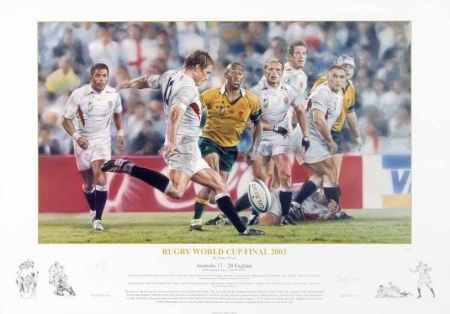 ENGLAND 2003 RUGBY WORLD CUP LTD EDITION SIGNED