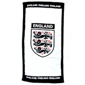 England Crest with Blue Boader Towel - 75cms x 150cms.