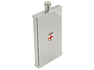 England Flag Stainless Steel Hip Flask 013121