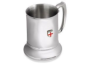 England Flag Stainless Steel One Pint Tankard 013628