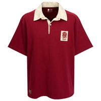 england Rugby Heritage Patch Polo Shirt - DK Red.